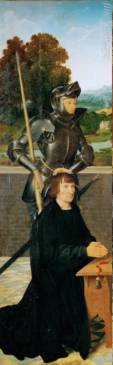 Cleve Joos van - Heiliger Georg und Stifter (Flügelaltar, linke Tafel)