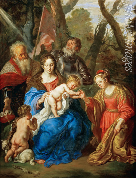 Sandrart Joachim von - Die mystische Hochzeit der heiligen Katharina mit Heiligen Leopold und Wilhelm