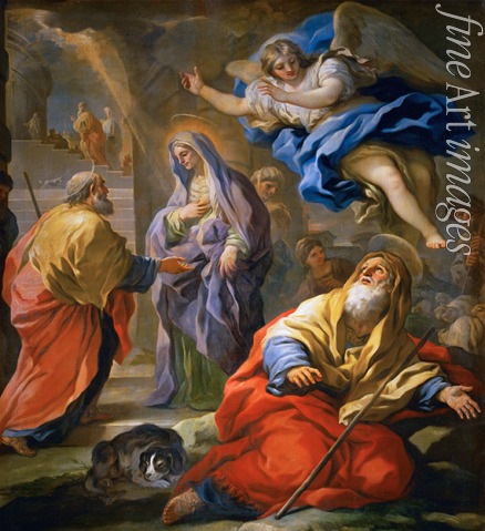 Giordano Luca - Verheißung an Joachim und Begegnung von Joachim und Anna an der Goldenen Pforte