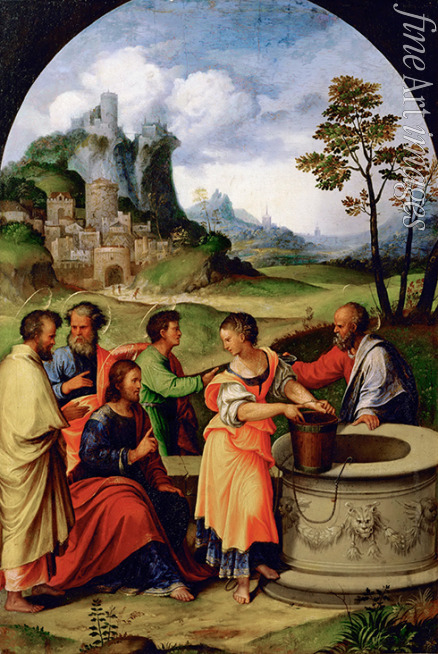 Girolamo da Treviso - Christ and the Samaritan Woman