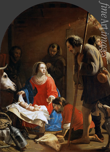 Oost Jacob van the Elder - The Adoration of the Shepherds with Saint Francis of Assisi