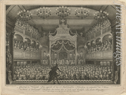 Fokke Simon - The royal couple at the theater performance in the Amsterdam Schouwburg on June 1, 1768