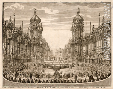 Galli da Bibiena Giuseppe - Opera Costanza e fortezza in the Prague Castle on August 28, 1723 to celebrate the coronation of Charles VI