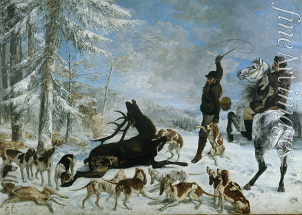 Courbet Gustave - Hirschjagd (L'Hallali au cerf)