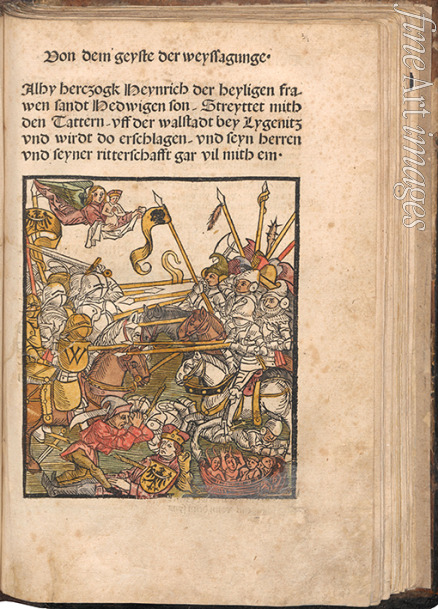 Unbekannter Künstler - Die Schlacht bei Liegnitz am 9. April 1241. Aus der Legende der heiligen Hedwig