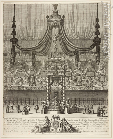 Dolivar Jean - Die Dekoration von Notre Dame de Paris am Tag der Bestattung von Grand Condé am 10. März 1687