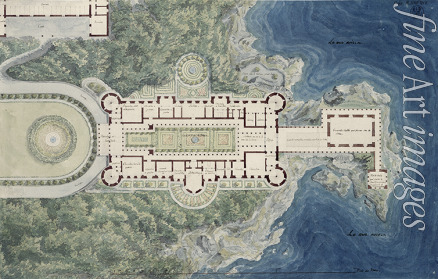 Schinkel Karl Friedrich - The Orianda Palace in the Crimea. Floor plan design