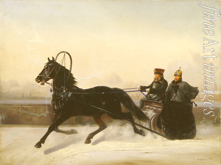 Sverchkov Nikolai Yegorovich - Emperor Nicholas I on a horse drawn sledge