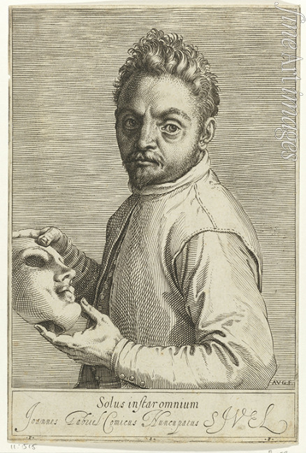 Carracci Agostino - Portrait of the Composer Giovanni Gabrieli (1557-1612)