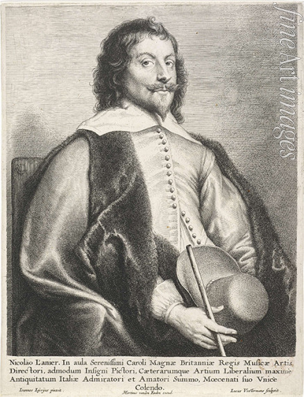 Vorsterman Lucas the Elder - Portrait of the Composer Nicholas Lanier (1588-1666)