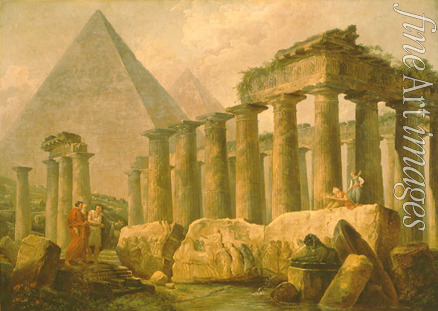 Robert Hubert - Pyramids and Temple