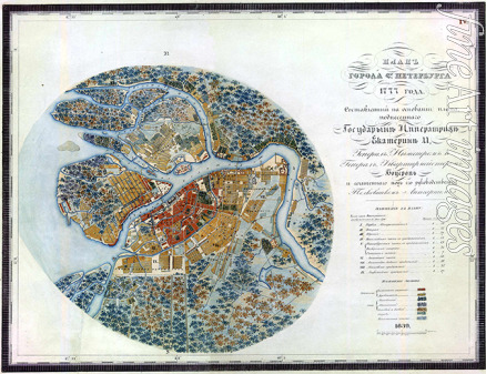 Agafonov the Elder - Map of Petersburg