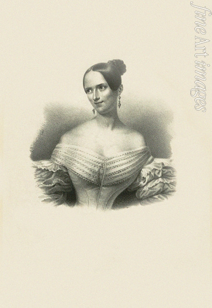 Anonymous - Portrait of the opera soprano Sophie Löwe (1812-1866)