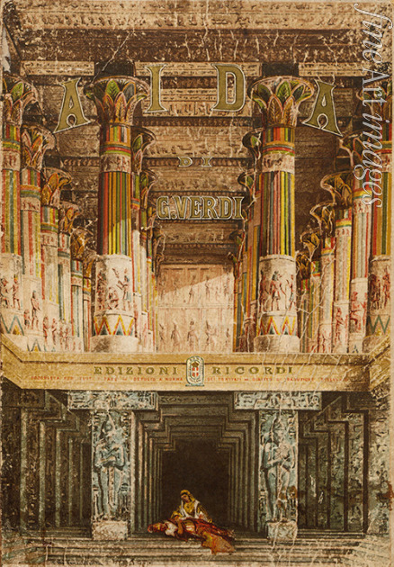 Unbekannter Künstler - Titelseite der Partitur der Oper Aida von Giuseppe Verdi