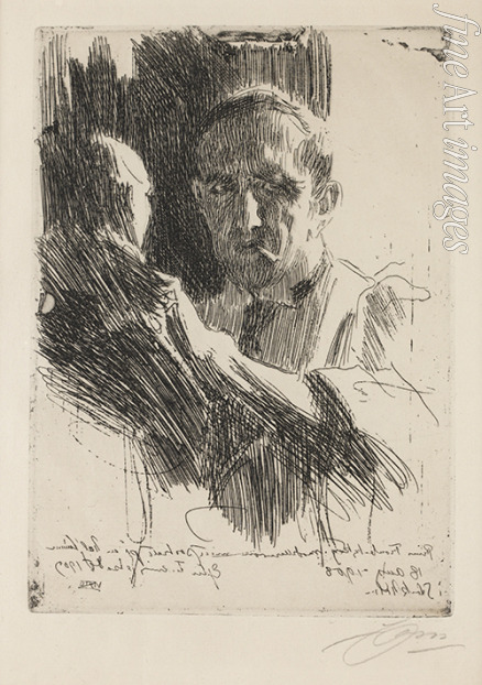 Zorn Anders Leonard - Porträt von Bildhauer Fürst Paolo Troubetzkoy (1866-1938)