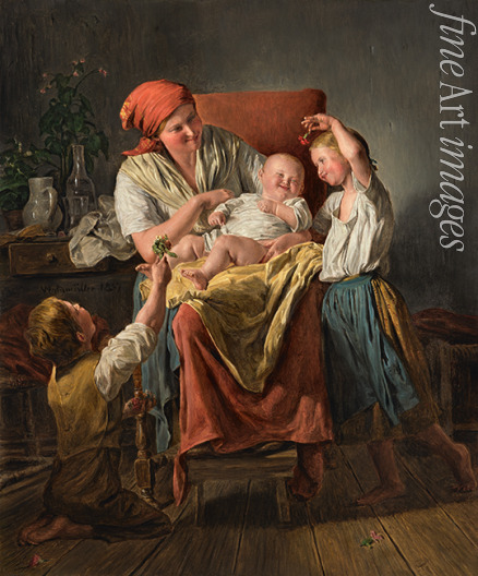 Waldmüller Ferdinand Georg - A Mother's Joy
