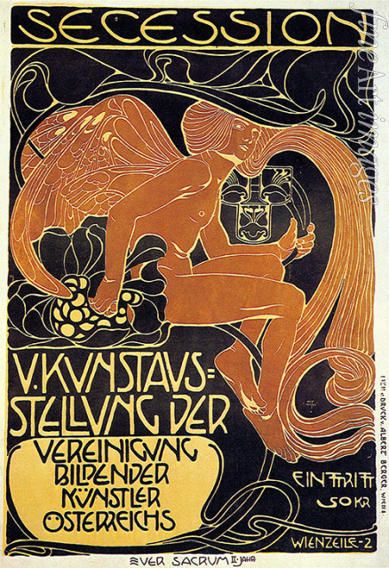 Moser Koloman - Vienna Secession, Fifth Exhibition poster