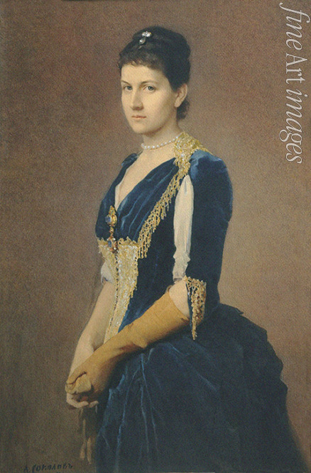Sokolow Alexander Petrowitsch - Porträt von Maria Grigorjewna Schtscherbatowa, geb. Stroganowa (1857-1920)