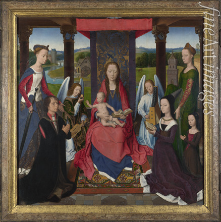 Memling Hans - The Virgin and Child with Saints and Donors (The Donne Triptych). The central panel