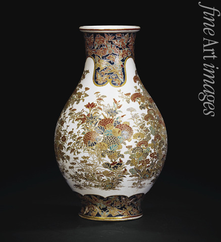 Orientalische angewandte Kunst - Satsuma Porzellan-Vase