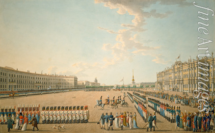 Lory Gabriel Ludwig the Elder - Parade at the Palace Square in St. Petersburg