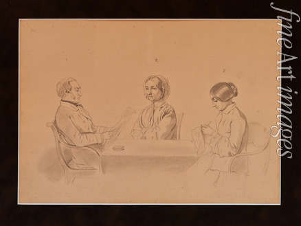 Popow Andrei Andrejewitsch - Apollon Iwanowitsch Sytin (1795-1862) mit seiner Frau Louise und ihrer Schwester