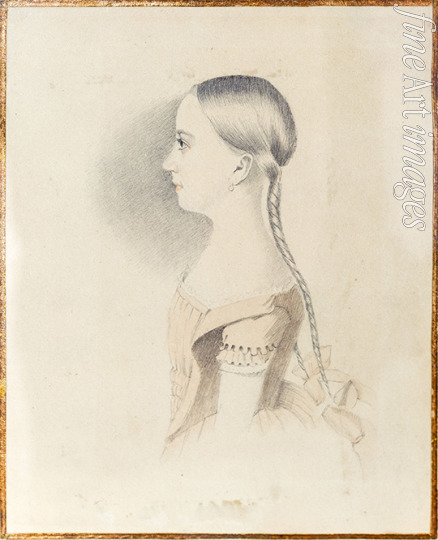 Wright Thomas - Porträt von Maria Alexandrowna Puschkina (1832-1919)