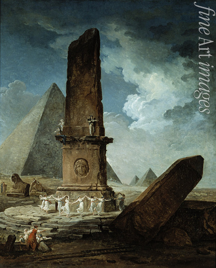 Robert Hubert - Young Girls Dancing Around an Obelisk
