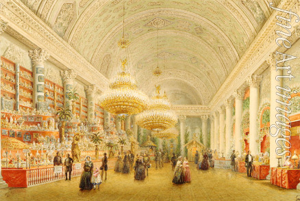 Sadovnikov Vasily Semyonovich - Charity Bazaar in the Banquet Chamber of the Yusupov Palace in St. Petersburg