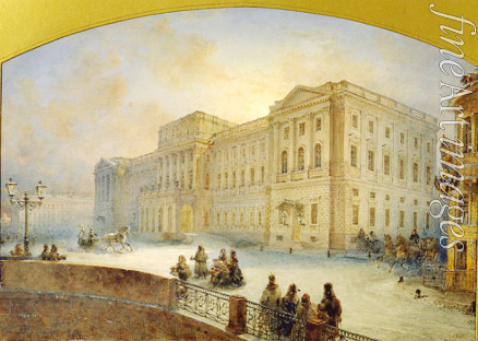 Sadovnikov Vasily Semyonovich - View of the Mariinsky palace in Winter