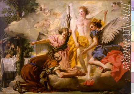Tiepolo Giandomenico - Besuch der drei Engel bei Abraham