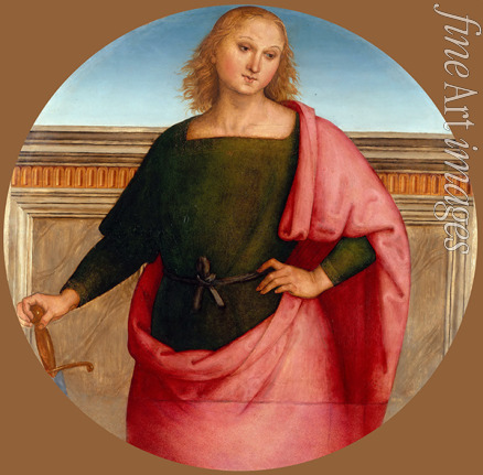Perugino - Junger Heiliger mit Schwert (Heiliger Martin?)