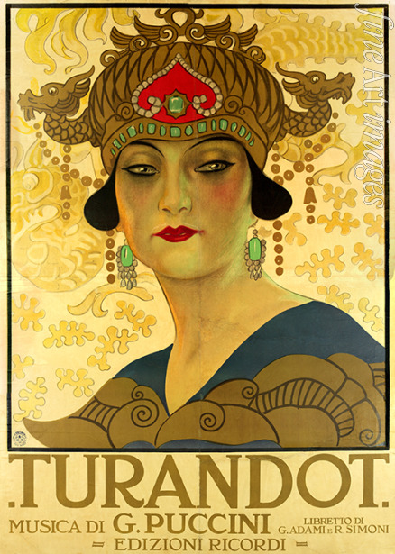 Metlicovitz Leopoldo - Plakat zur Oper Turandot im Teatro alla Scala