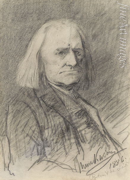 Munkácsy Mihály - Porträt von Franz Liszt (1811-1886)