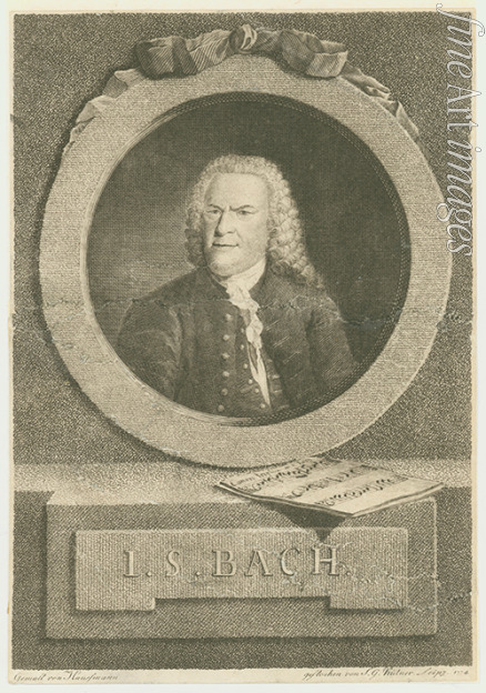 Kütner Samuel Gottlieb - Porträt von Johann Sebastian Bach