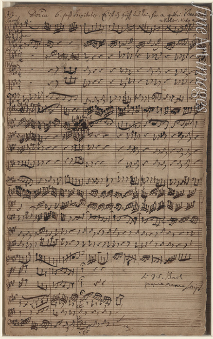 Bach Johann Sebastian - Manuskript der Kantate Es ist das Heil uns kommen her (BWV 9)