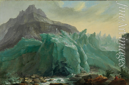 Wolf Caspar - Lower Grindelwald Glacier, with the Lütschine River and Mettenberg