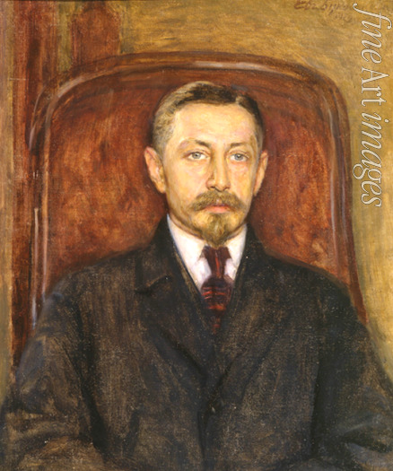 Bukowezki Jewgeni Iosifowitsch - Porträt von Schriftsteller Iwan Alexejewitsch Bunin (1870-1953)