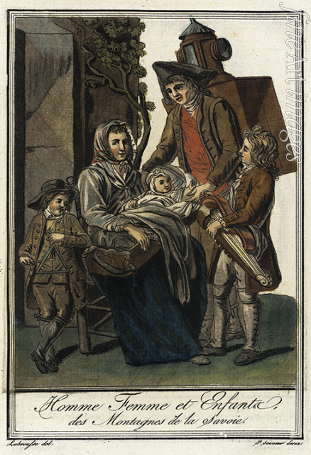 Grasset de Saint-Sauveur Jacques - Man, woman and children in the mountains of Savoy