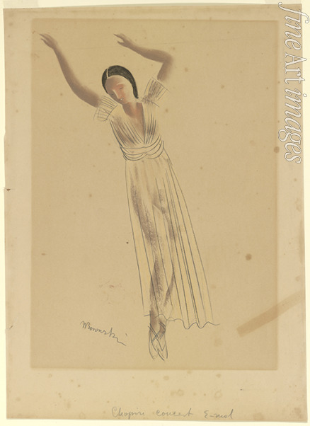 Borowski Waclaw - Costume design for Female Dancer in ballet Chopin Concerto by Bronislava Nijinska
