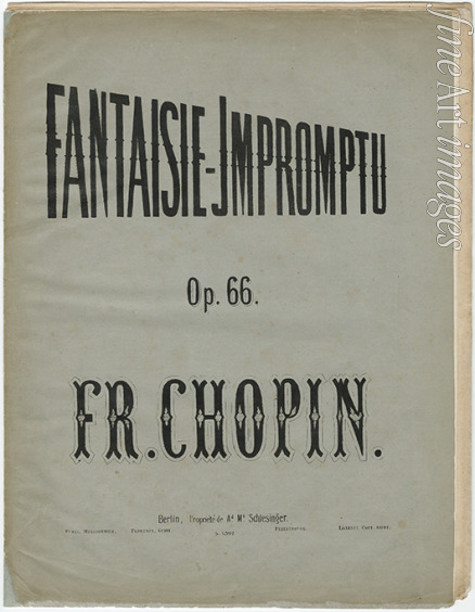 Chopin Frédéric - Titelblatt der deutschen Ausgabe von Fantaisie-Impromptu, Op. 66