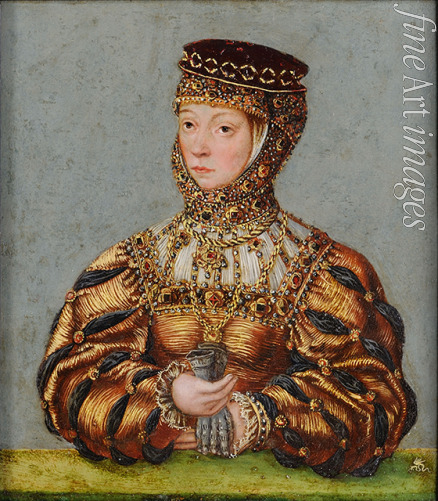 Cranach Lucas der Jüngere Werkstatt von - Porträt von Königin Barbara Radziwill (1520-1551)