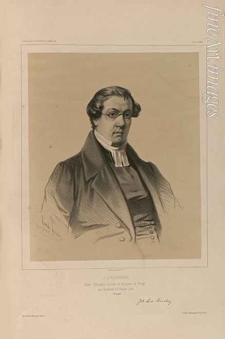 Lassalle Émile - Portrait of Johan Ludvig Runeberg (1804-1877)