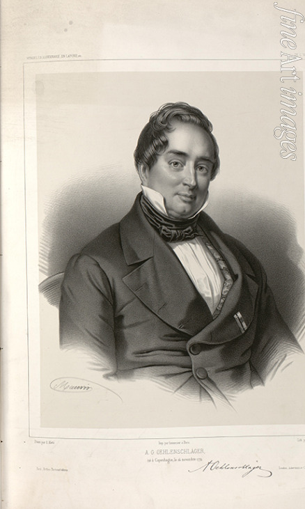 Llanta Jacques François Gaudérique - Portrait of Adam Gottlob Oehlenschläger (1779-1850)