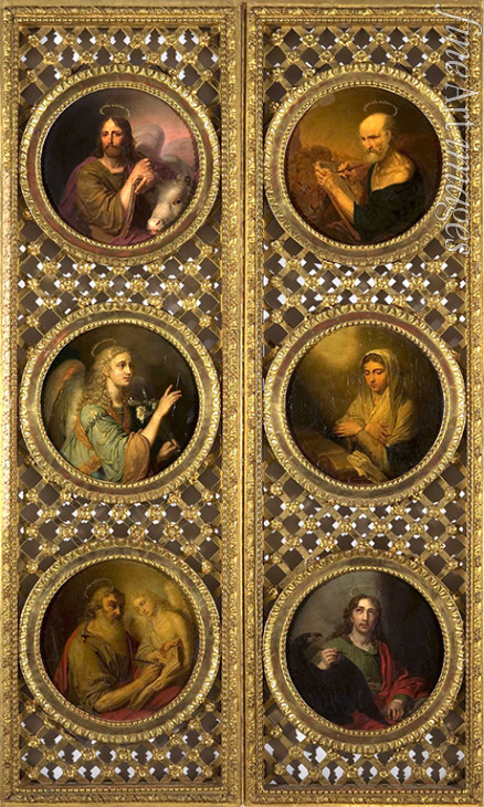 Borowikowski Wladimir Lukitsch - Die Königstür (Heilige Pforte) mit Christus, Gottesmutter, Erzengel Gabriel und vier Evangelisten