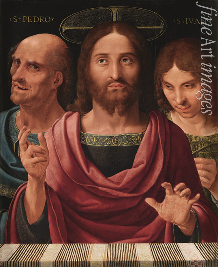 Yáñez de la Almedina Fernando - Salvator Mundi between Saints Peter and John