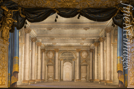 Slodtz Paul Ambroise - The Temple of Minerva. Set design for the Petit Théâtre de la Reine, Versailles