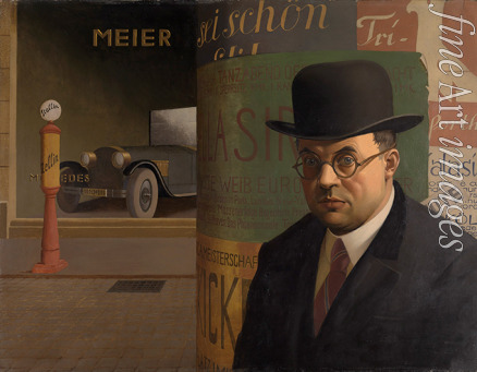 Scholz Georg - Self-Portrait in Front of an Advertising Column