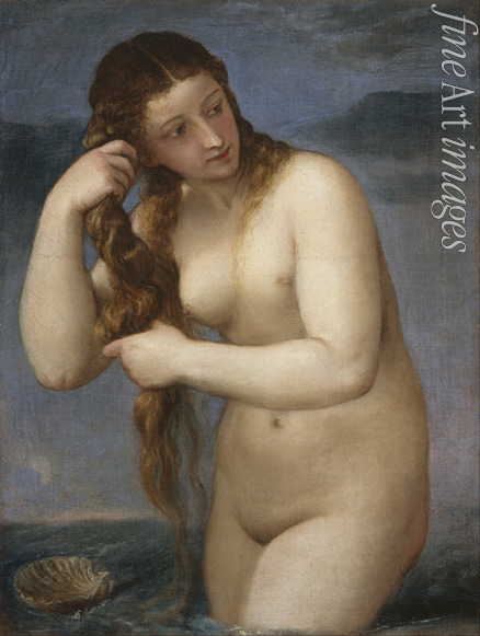 Tizian - Venus steigt aus dem Meer (Venus Anadyomene)
