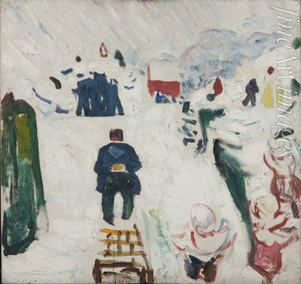 Munch Edvard - Mann mit Schlitten